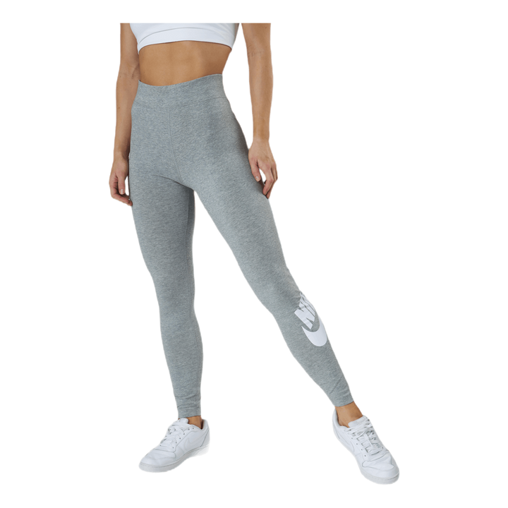 Sportswear Essential Women's High-Waisted Logo Leggings DK GREY HEATHER/WHITE