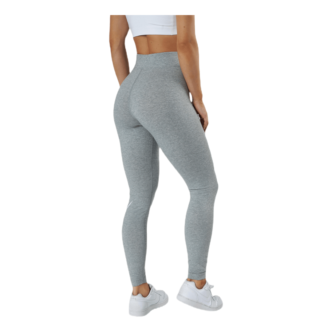 Sportswear Essential Women's High-Waisted Logo Leggings DK GREY HEATHER/WHITE