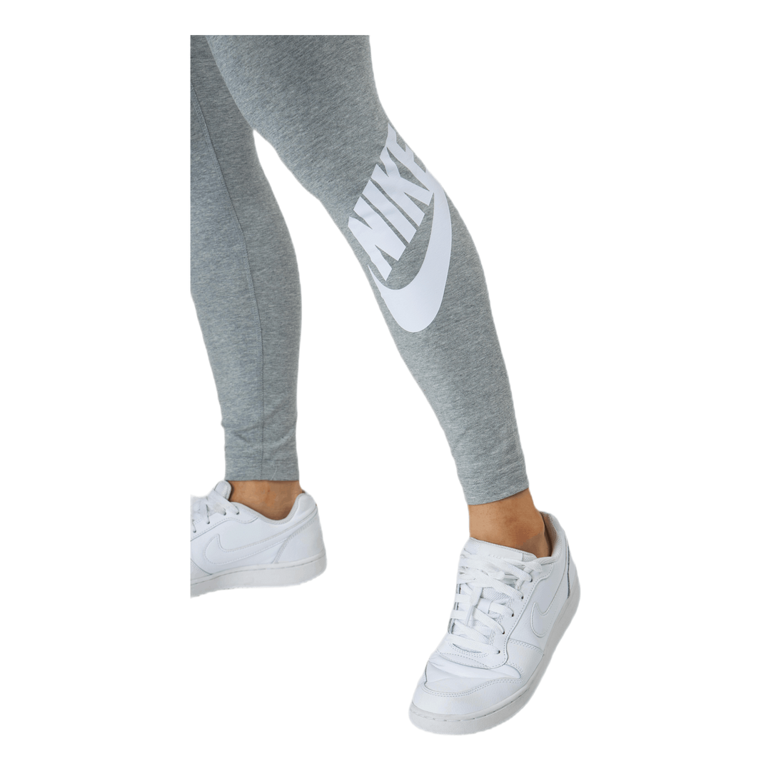 Sportswear Essential Women's High-Waisted Logo Leggings DK GREY HEATHER/WHITE