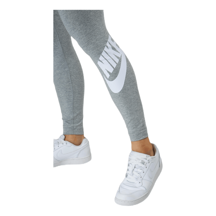 Sportswear Essential Women's High-Waisted Logo Leggings DK GREY HEATHER/WHITE