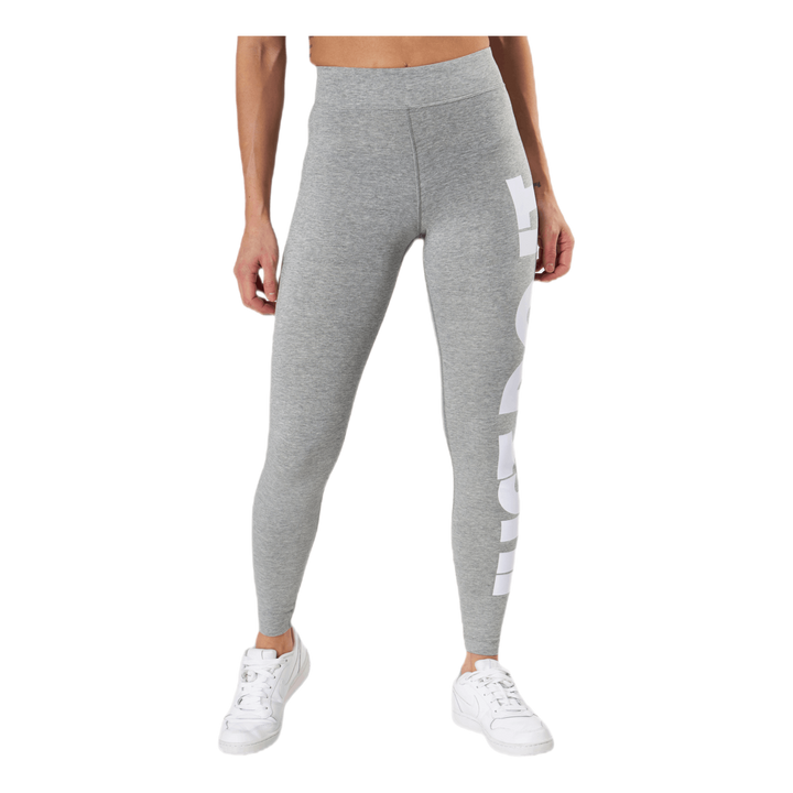 Sportswear Essential Women's High-Waisted Graphic Leggings DK GREY HEATHER/WHITE