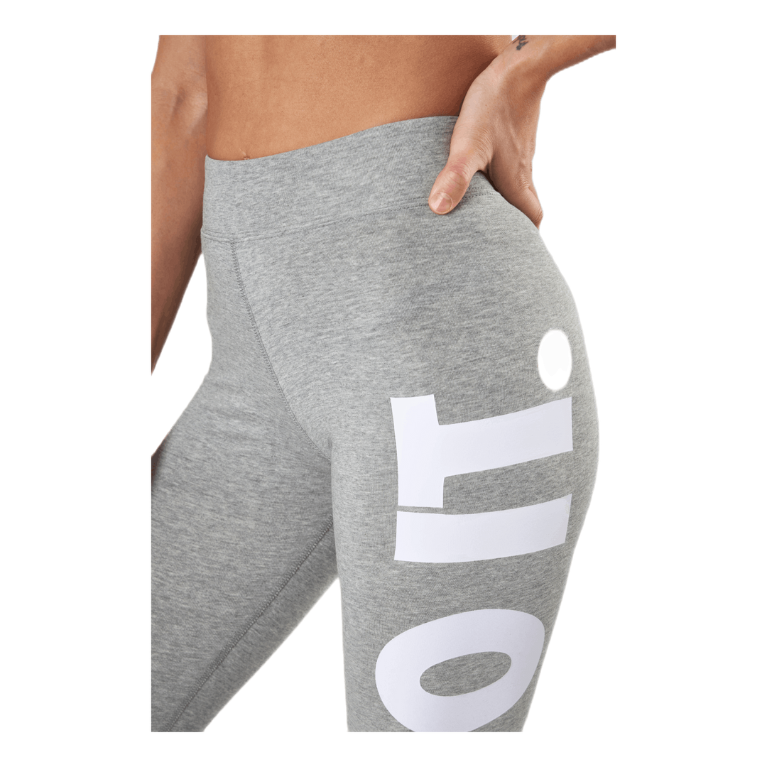 Sportswear Essential Women's High-Waisted Graphic Leggings DK GREY HEATHER/WHITE