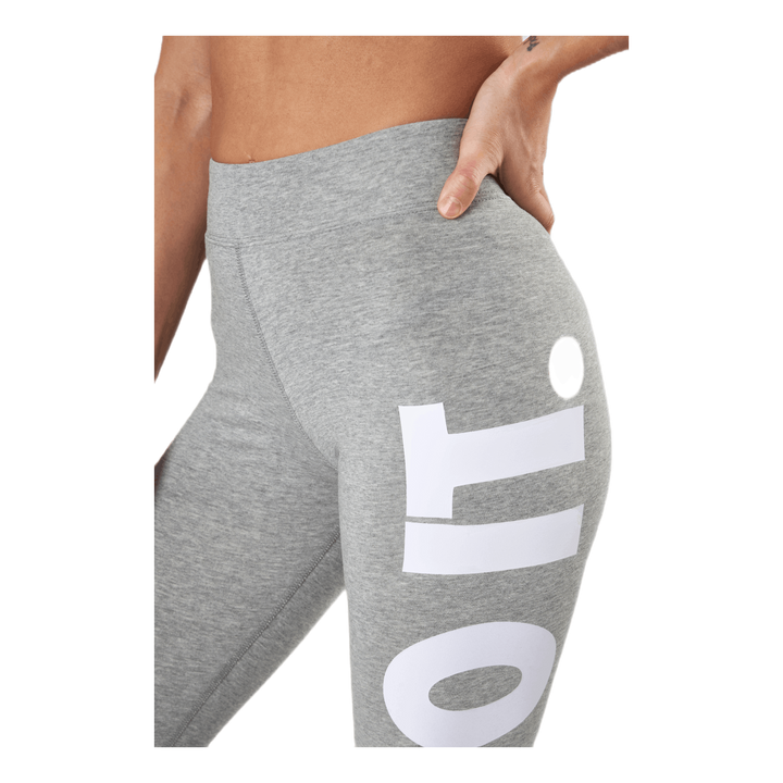 Sportswear Essential Women's High-Waisted Graphic Leggings DK GREY HEATHER/WHITE