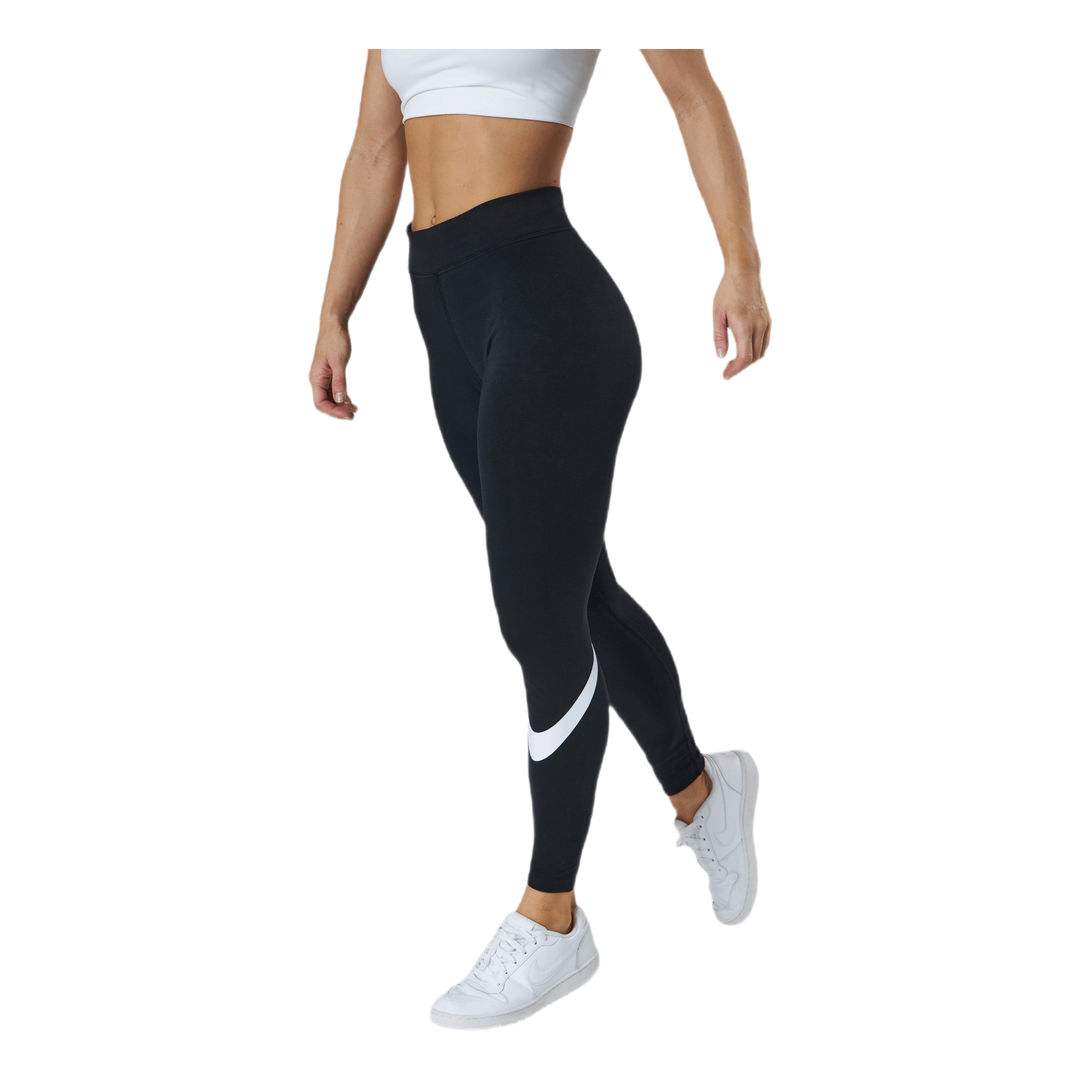 Nike Women's Sportswear Essential Mid-Rise Swoosh Black Legging