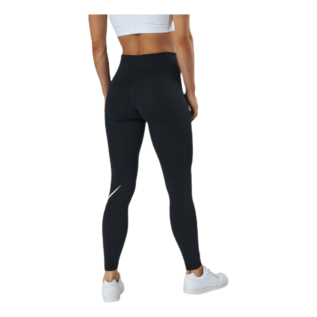 Nike Sportswear Essential Women's Mid-Rise Swoosh Leggings BLACK