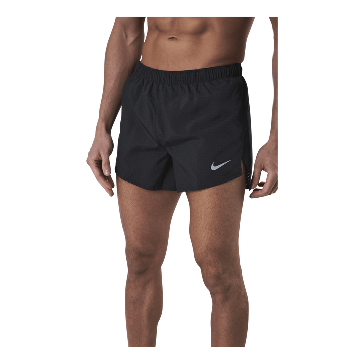 Fast Men's 4" Running Shorts BLACK/REFLECTIVE SILV