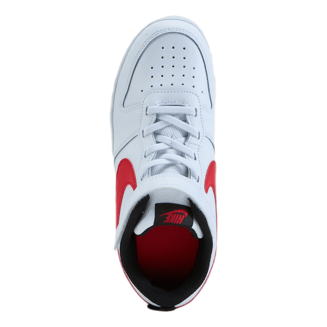 Court Borough Low 2 Little Kids' Shoes WHITE/UNIVERSITY RED-BLACK