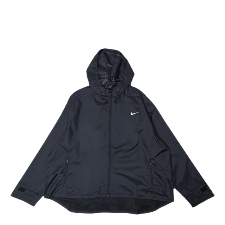 Essential Women's Running Jacket (Plus Size) BLACK/REFLECTIVE SILV