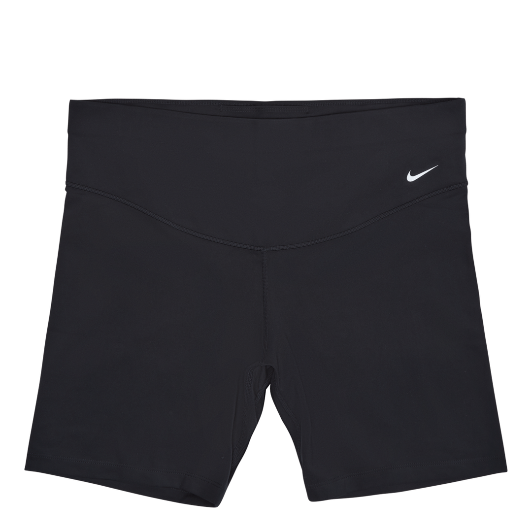 One Women s Mid Rise 7 Bike Shorts Plus Size BLACK WHITE