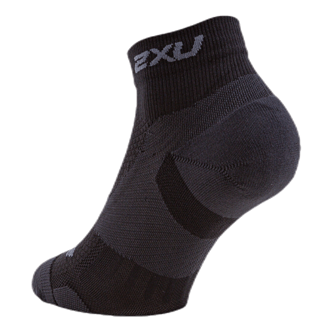 Vectr LightCush 1/4 Crew Sock Black/Grey