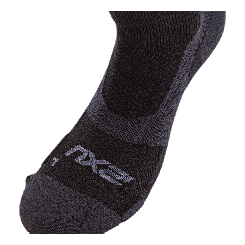 Vectr LightCush 1/4 Crew Sock Black/Grey