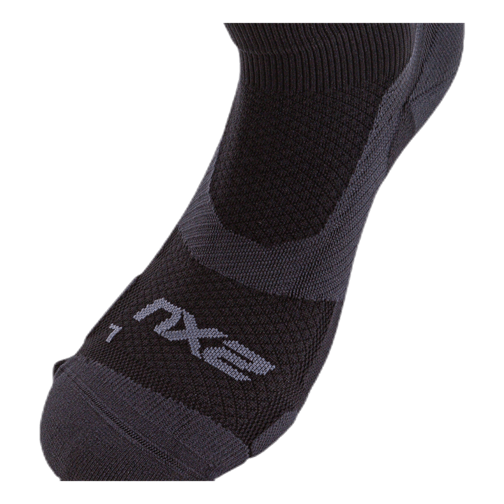 Vectr LightCush 1/4 Crew Sock Black/Grey