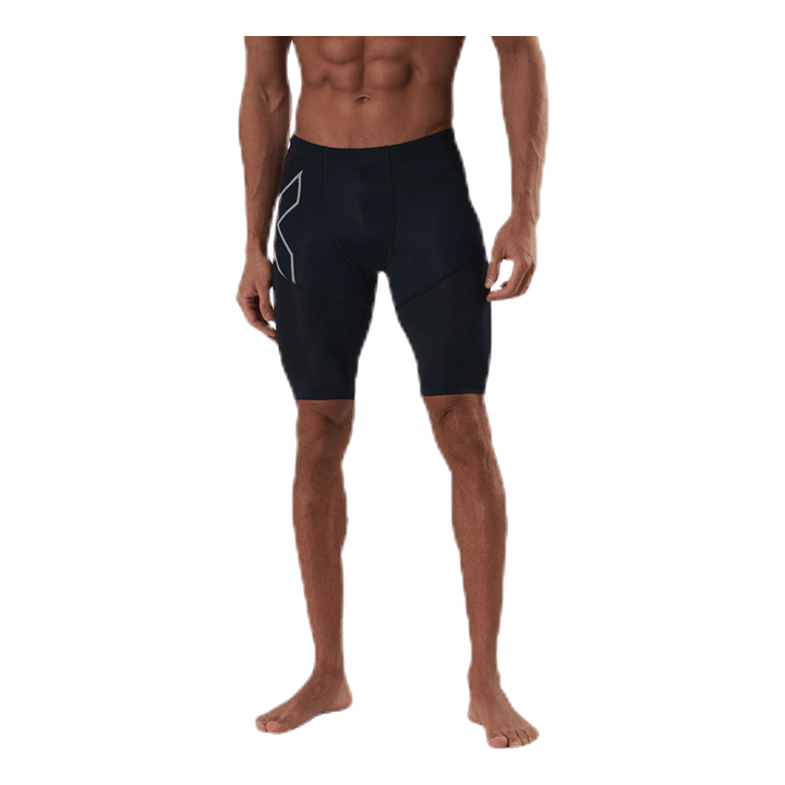 Run Dash Compression Shorts Black/Silver