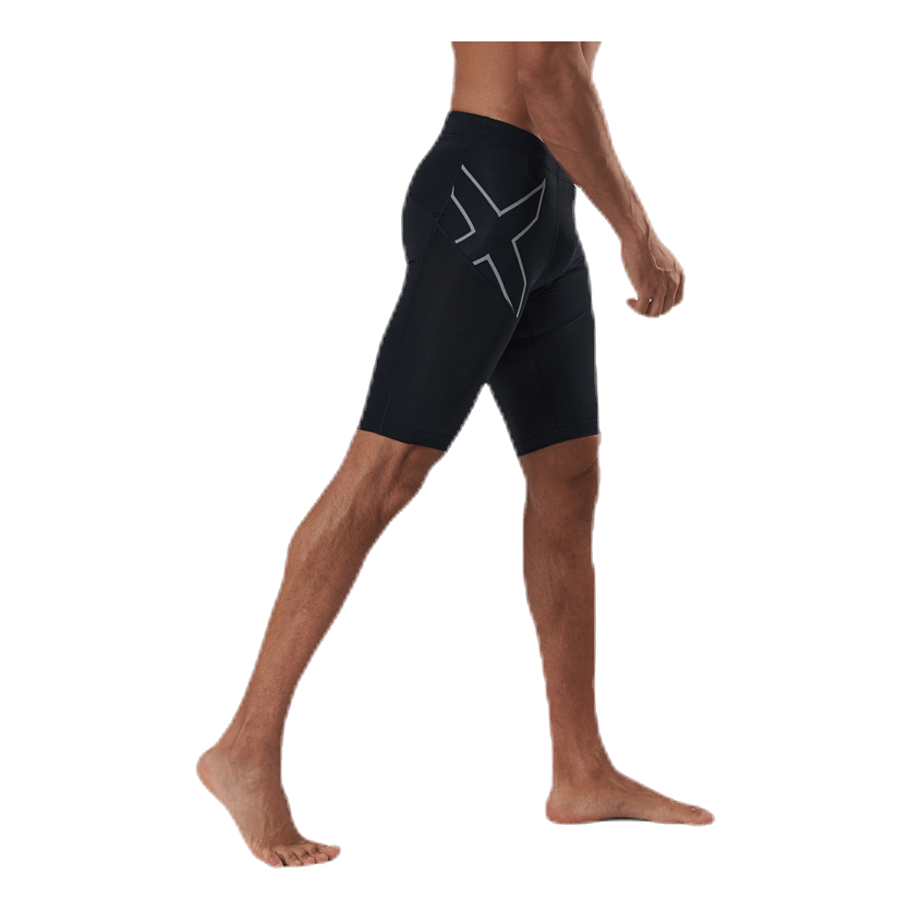 Run Dash Compression Shorts Black/Silver