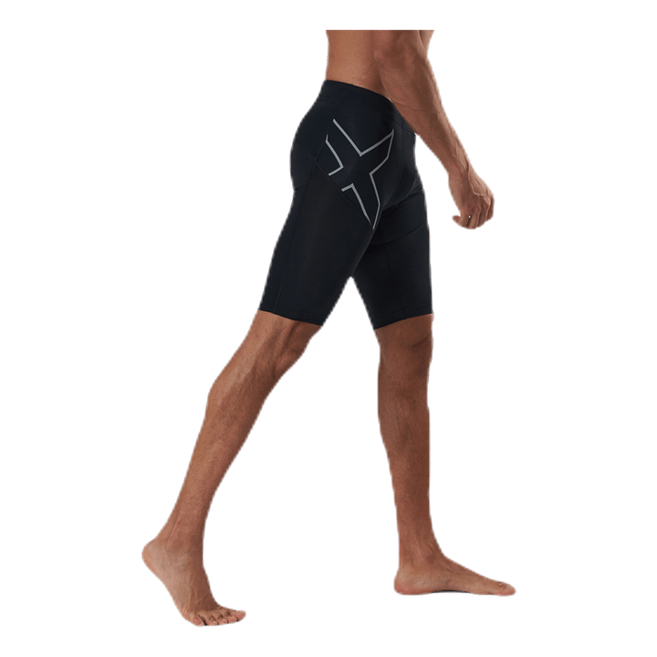 Run Dash Compression Shorts Black/Silver