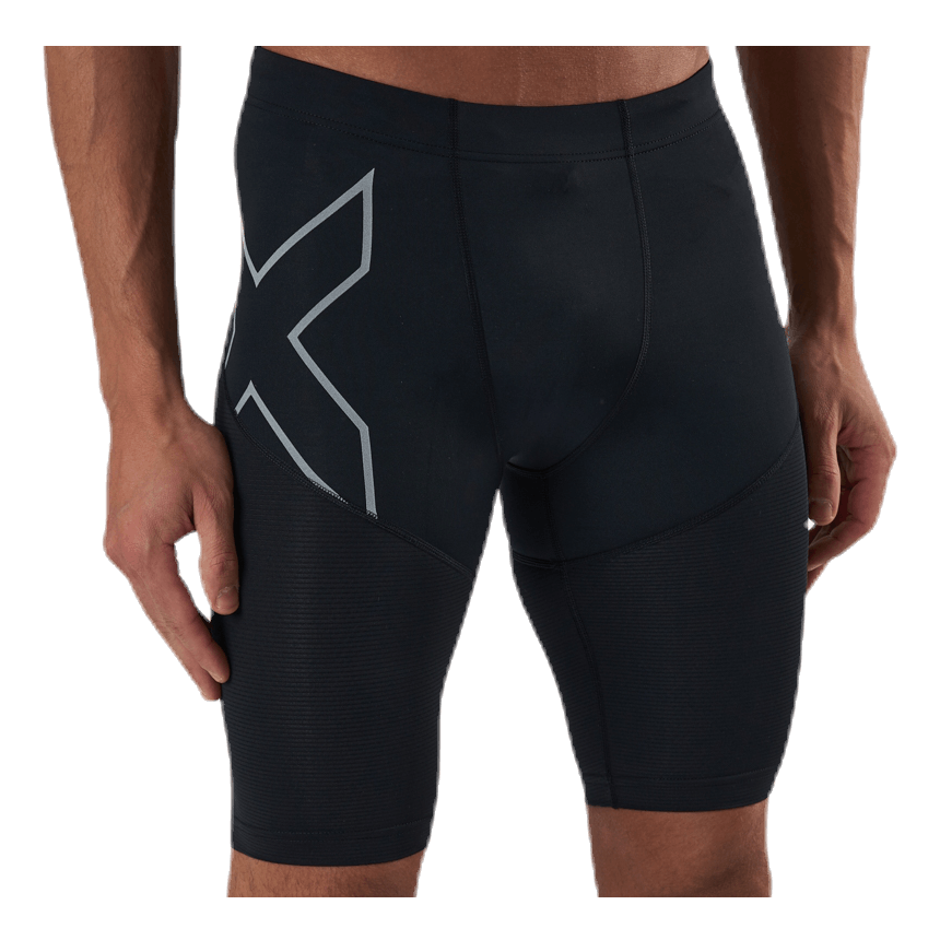 Run Dash Compression Shorts Black/Silver