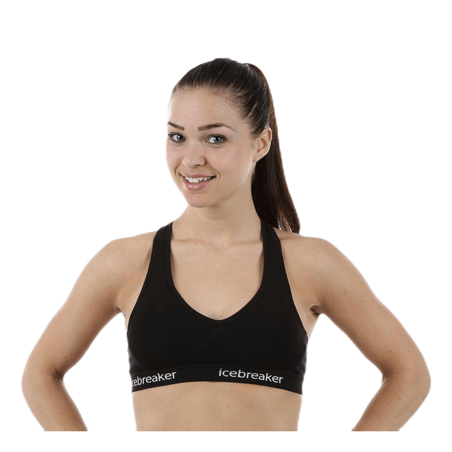 Icebreaker Sprite Racerback Bra Black Sportamore