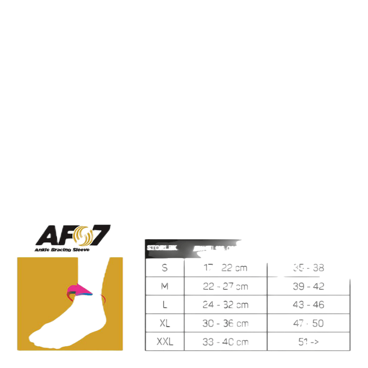 AF7 Ankle Bracing Sleeve Left Black
