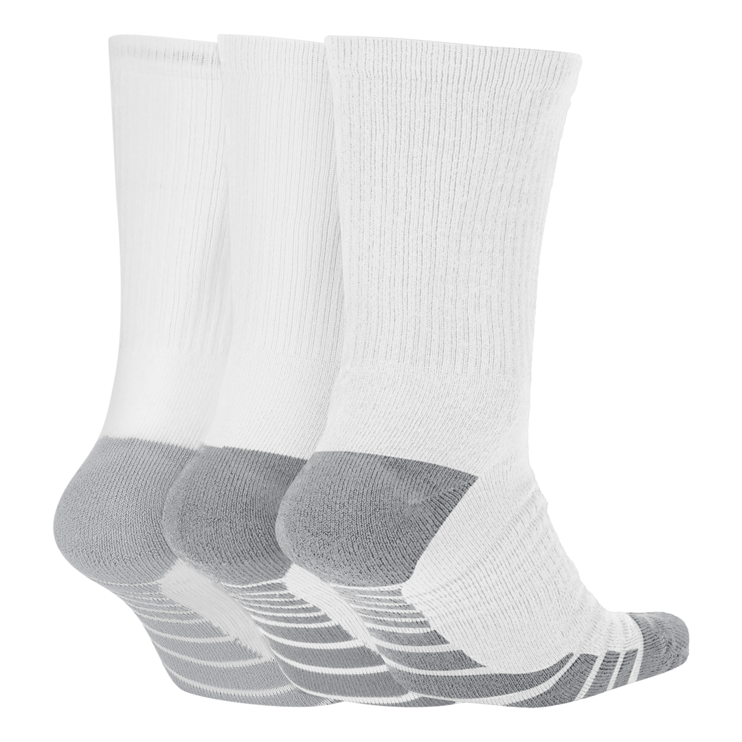 Everyday Max Cushioned Training Crew Socks (3 Pairs) WHITE/WOLF GREY/BLACK